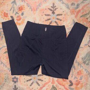 Free People FP Movement Dark Blue Purple Grey 7/8 Leggings Women's Size Small S